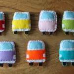 Vw Classic Campervan Red Toy Plushie Air Freshener..