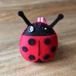 Ladybird Plush Toy Or Pincushion Red And Black..