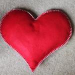 Heart Cushion Red Love Handmade Wedding Felt