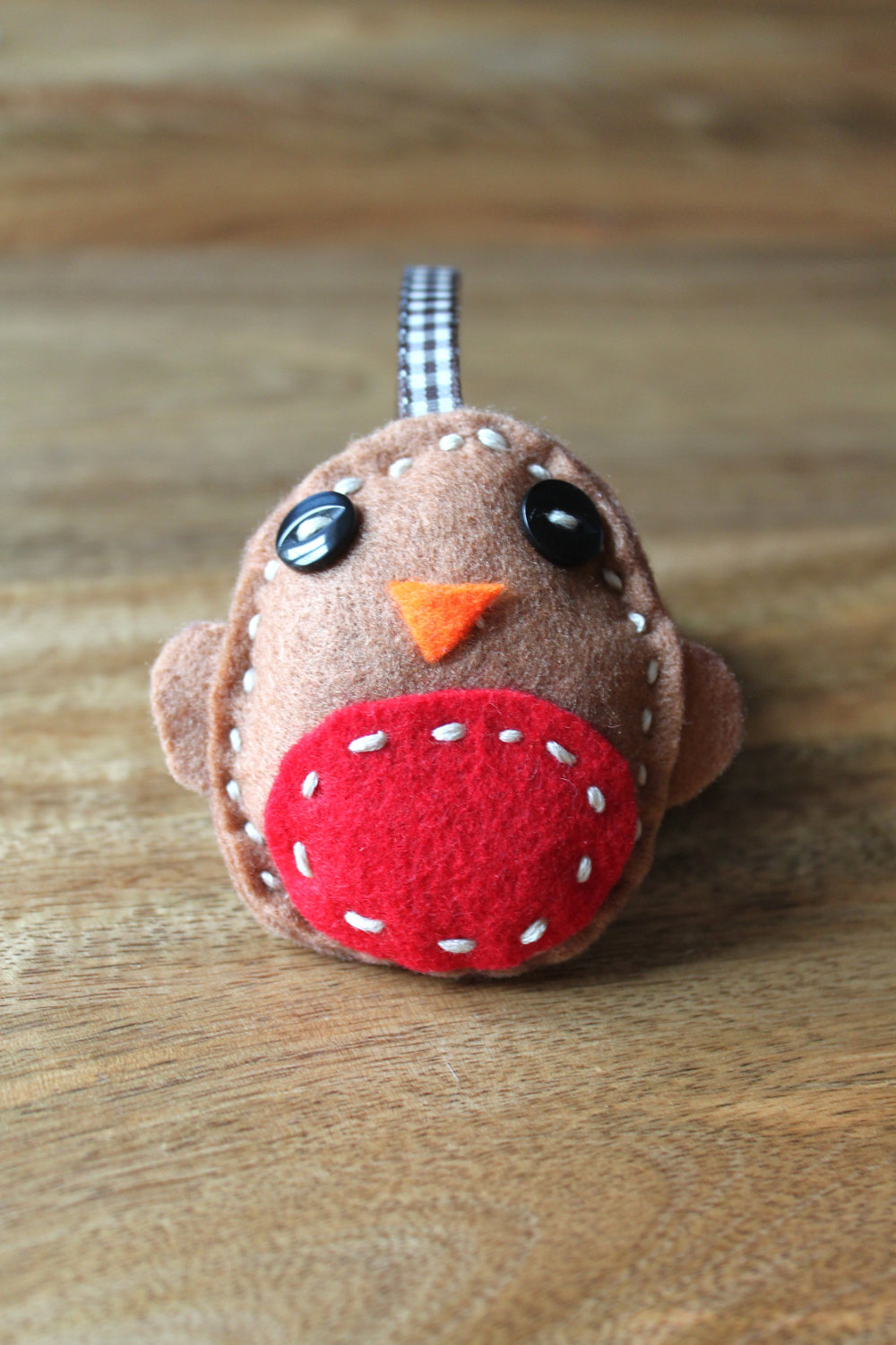 Robin Christmas Decoration Bird Red Handmade Felt on Luulla