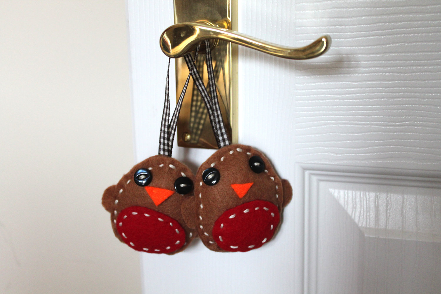 Robin Christmas Decoration Bird Red Handmade Felt on Luulla