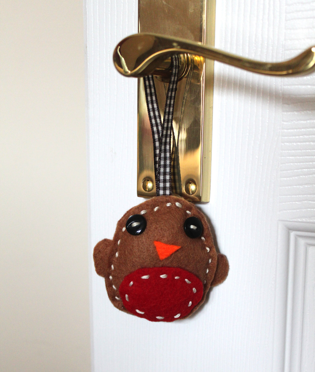 Robin Christmas Decoration Bird Red Handmade Felt on Luulla